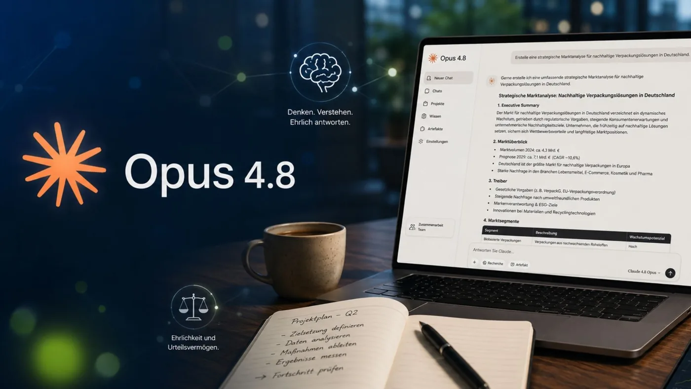 Claude Opus 4.8 ist da – warum die neue Anthropic-Version für KMUs spannend ist