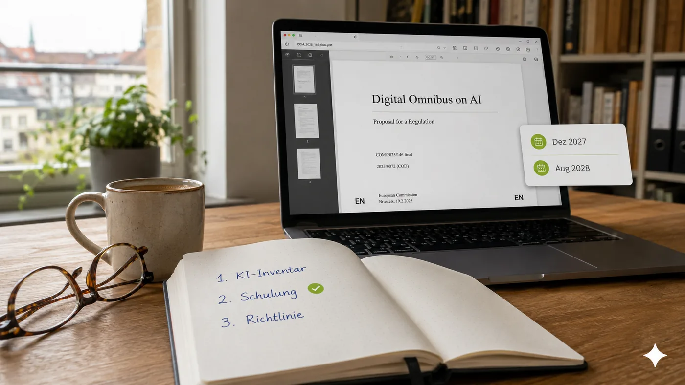 AI Act im April-Update: Was sich verschiebt und was KMU JETZT trotzdem machen müssen