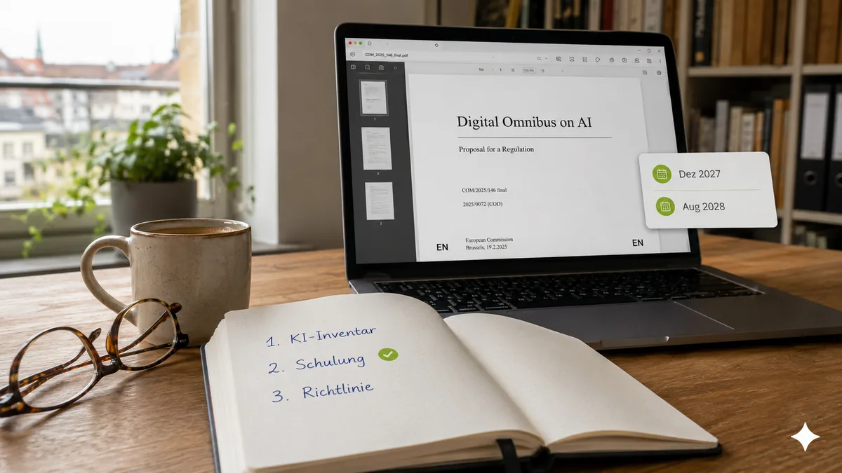 AI Act im April-Update: Was sich verschiebt und was KMU JETZT trotzdem machen müssen
