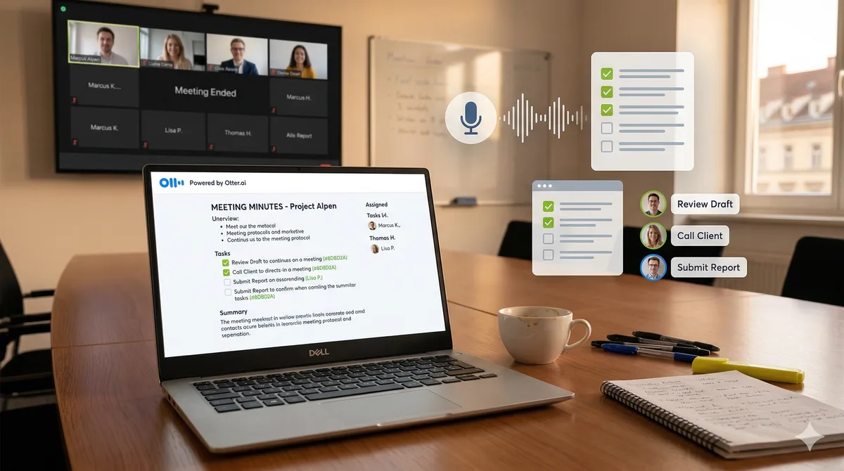 Meetings mit KI auswerten – Protokolle, To-dos und Follow-ups auf Knopfdruck