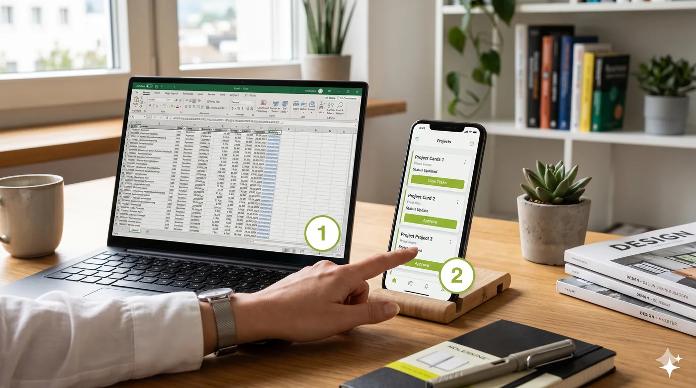 No-Code für KMU: Aus einer Excel-Tabelle in einer Stunde eine App