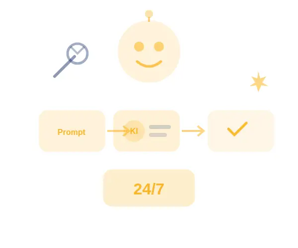 Illustration: Eigene KI-Mitarbeiter und automatisierte Workflows