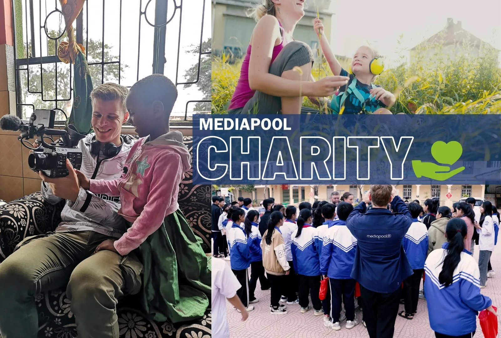 mediapool Charity: Impressionen aus sozialen Projekten – Kameraeinsatz vor Ort, Kinder und Gemeinschaft